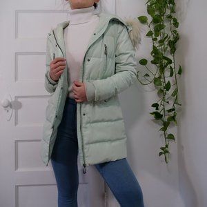 Mint Green colour winter coat